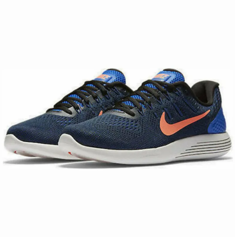 Nike Men's LunarGlide 8 Blue/Coral UK 7.5-2